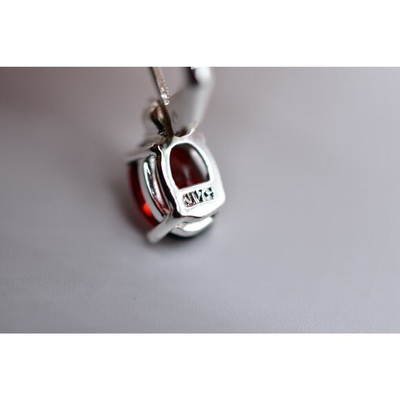 NVC Signed Dangle Earrings Rhinestone Crystal Red Silver Sparkling Elegant Bin5 - Picture 12 of 12